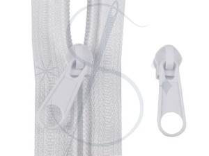 Suwak  metalowy  biały - do spirali 3mm