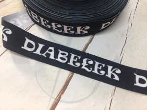Taśma lampasowa z napisem " DIABEŁEK "  30mm szerokość 
