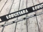 Guma tkana z napisem "ŁOBUZIARA "30mm CZARNA  