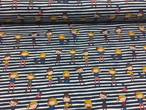 Lalki paski granat  - Jersey druk  Jh2 