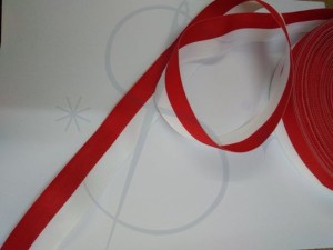 Taśma lampasowa biało czerwona 30mm