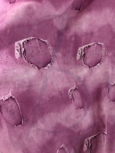 C1 Jeans przetarcia róż - Dresówka pętelka druk cyfrowy 