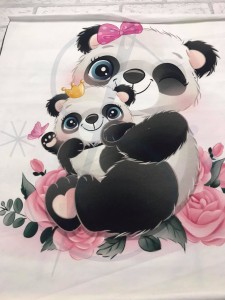 P3 Słodziaki - Pandusia w koronie -  Panel jersey  S  43/57     