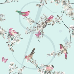 C1 - Ptaki na mięcie - pętelka druk cyfrowy     