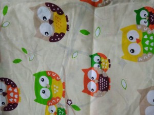 Sowy pomarańcz - tkanina bawełniana  