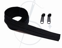 Suwak  metalowy  czarny  - do spirali 3mm