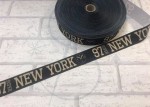 Taśma lampasowa z napisem " New York 97 "  30mm szerokość  czarna