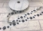 Taśma lampasowa ze wzorem " Łapki "  30mm szerokość  