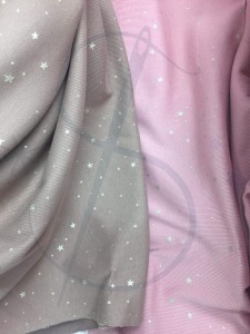 Ściągacz prążek  róż w gwiazdki   szer 120 