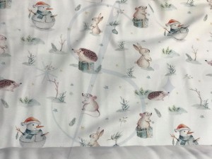 Jp2 - Bałwanek i zwierzątka  - polski jersey , druk cyfrowy   