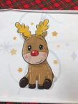 P5 Reniferek -  Panel dresowy S 42x45cm +- 2cm    