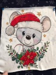 P5  Myszka gwiazda betlejemska   -  Panel dresowy    mini   29x39cm +- 2cm  