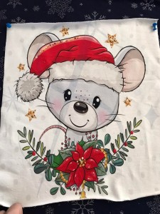 P5  Myszka gwiazda betlejemska   -  Panel dresowy    mini   29x39cm +- 2cm  