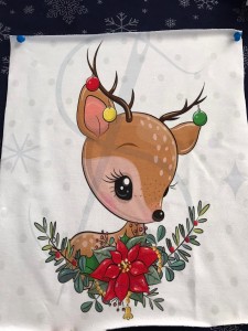 P5 Jelonek gwiazda betlejemska -  Panel dresowy mini   29x39cm +- 2cm 