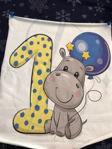 P5 Mam roczek -hipcio -  Panel dresowy mini   29x39cm +- 2cm  