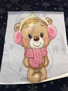 P5 Misio w nausznikach -  Panel dresowy mini   29x39cm +- 2cm 