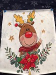 P5 Reniferek  gwiazda betlejemska -  Panel dresowy    mini   29x39cm +- 2cm  