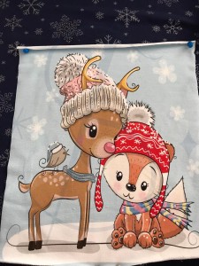 P5  Lisek i jelonek  -  Panel dresowy mini  29x39cm +- 2cm