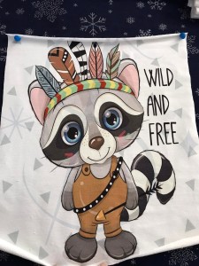 P5  Borsuczek indianin -  Panel dresowy mini  29x39cm +- 2cm (1)