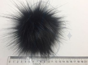 Pompon czarny 10-12cm 