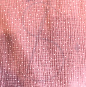 Kropeczki jasny brudny róż -   Muślin bawełniany  - Mh2
