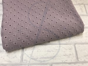 Zoya brudny fiolet  haft-  Muślin bawełniany   - Mh3   