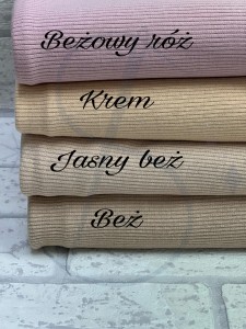 Ściągacz prążek beż jasny   szer 120cm    