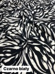 Czarno-białe liście   - Silky( sztuczny jedwab)  