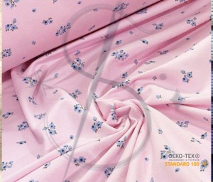 Dresówka pętelka rózowe kwiatuszki - Dw240  