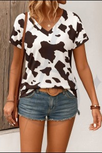 Dresówka pętelka ecru  krówka - Dw240    