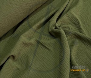 Khaki   0626  Muślin bawełniany  - Mh2