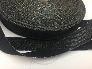 Taśma lampasowa metalizowana srebrna 20mm