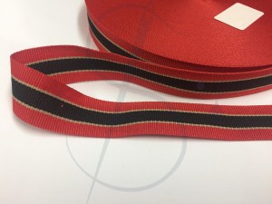 Taśma lampasowa czerwono czarna