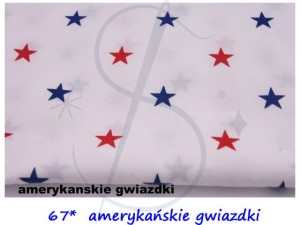 amerykańskie gwiazdki   - tkanina bawełniana  